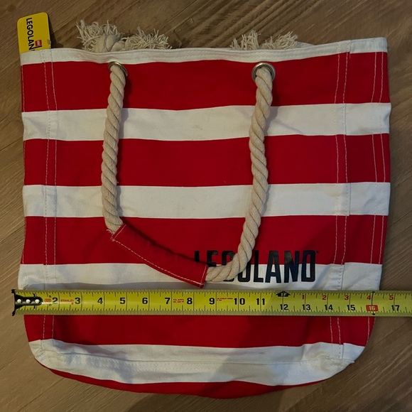 New LEGOland red Stripped Tote Bag - Picture 5 of 6